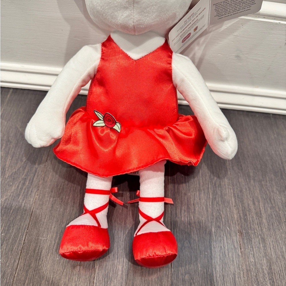 NWT Mattel Angelina Ballerina Red and White Mouse Plush Dance Toy Stuffed Animal - Picture 3 of 8